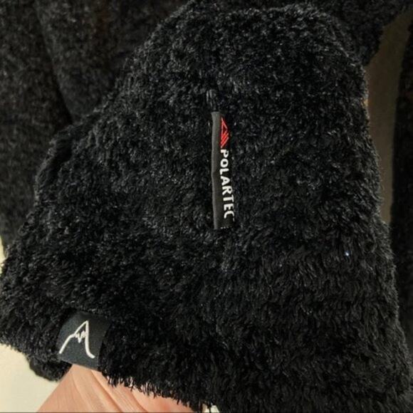 Avalanche Teddy Bear Fleece Polartec Coat Jacket Vintage Black Made in USA SZ M - Picture 5 of 14